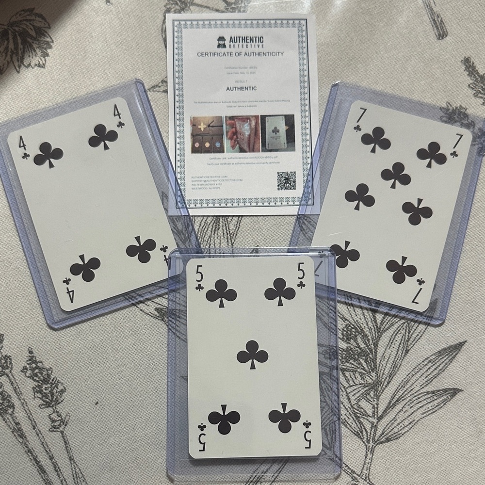 3pcs LV playing cards with COA